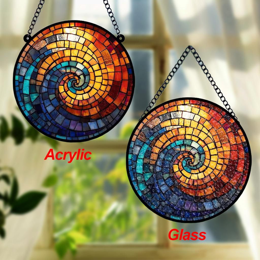 Pansy Flower And Buterfly Suncatcher Faux Stained Glass Window Hanging with Yellow, Purple and White Petals Gift for Gardeners and Decor