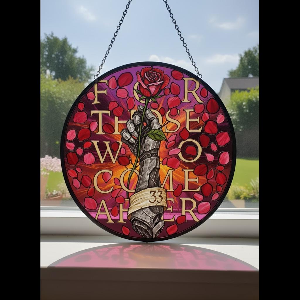 Expedition 33 Suncatcher, Gamer Stained Glass Window Hanging, Clair Obscur Fan Decor