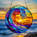 Sea Wave ACRYLIC Suncatcher, Ocean Suncatcher Hanging Window, Wave Ornament, Beach Decor, Coastal Suncatcher, Beach Lover Gifts