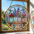 Personalized Mother's Day Suncatcher, Custom Birth Flower Mason Jar, Mom's Bunch Gift Window Hanging, Nana's Blessings Acrylic Decor