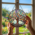 Personalized Tree of Life 50th Anniversary Gifts, Tree of Life Glass Suncatcher, Golden Anniversary Suncatcher, Anniversary Gift For Parents
