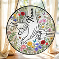 Personalized Holding Grandma's Hand Suncatcher, Custom Mother's Day 2026 Gift for Nana Grammy Gigi, Acrylic Window Decor, Grandkids Names