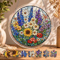 Wildflower Suncatcher Puzzle DIY Kit, Acrylic Window Hanging Decor, Adult Craft Kit, Floral Suncatcher, Rainbow Light Maker, Gift for Her