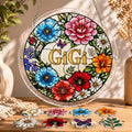 Personalized Mother's Day Stained Glass DIY Suncatcher Puzzle, Custom Floral Name Sign, Grandma Mimi Nana Window Decor, 2026 Gift for Her