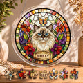 Custom Pet Stained Glass DIY Suncatcher Puzzle, Pet Memorial Gift, Personalized Dog Cat Portrait From Photo, Pet Loss Gift,Stained Glass Pet